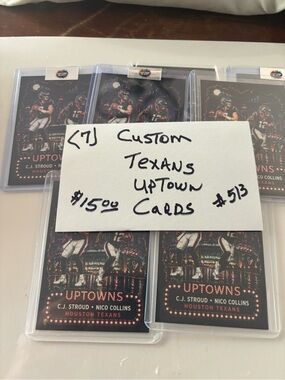 Custom Houston Texans Uptown Cards - Black Design